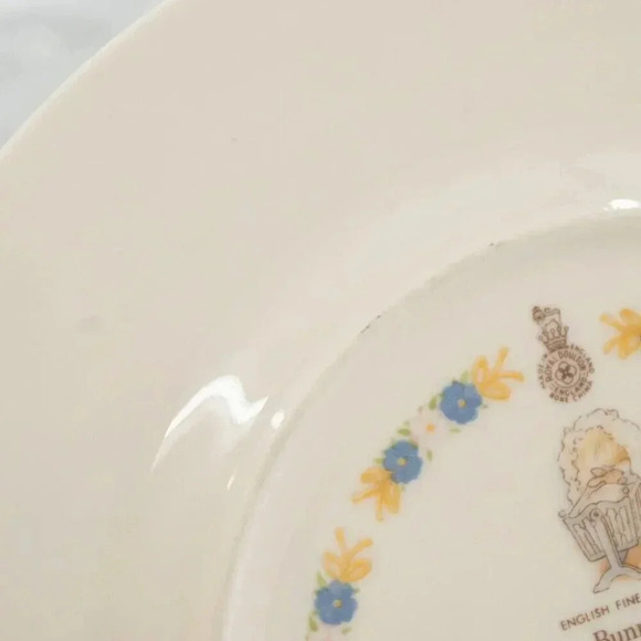 Royal Doulton Bunnykins Christening Plate English Fine Bone China Vintage 1990's - Picture 5 of 5